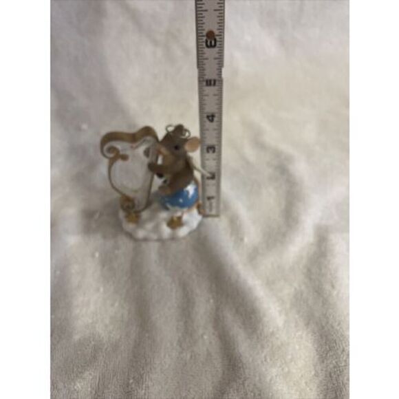 Charming Tails Harp The Herald Angel Sings Mouse Figurine Wings Halo 87/131 - Picture 9 of 9